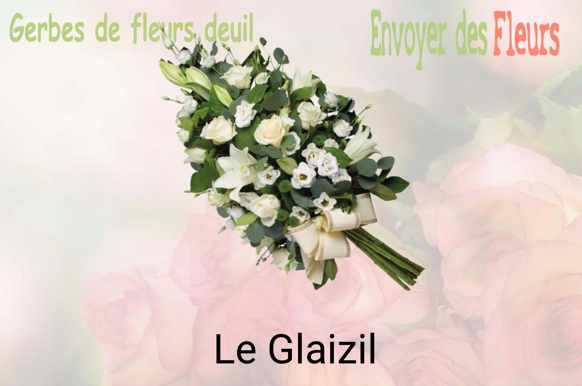 Gerbe de fleurs de deuil livrée à Le Glaizil